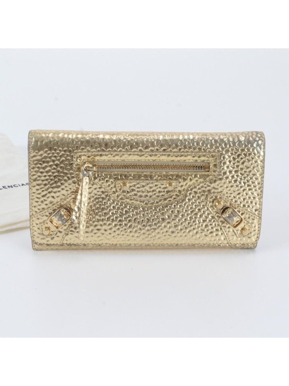 Balenciaga Giant Leather Wallet Gold